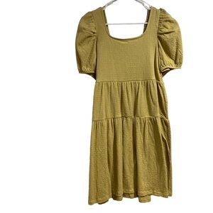 Asos dress small‎ yellow smocked babydoll style NeW Pieces